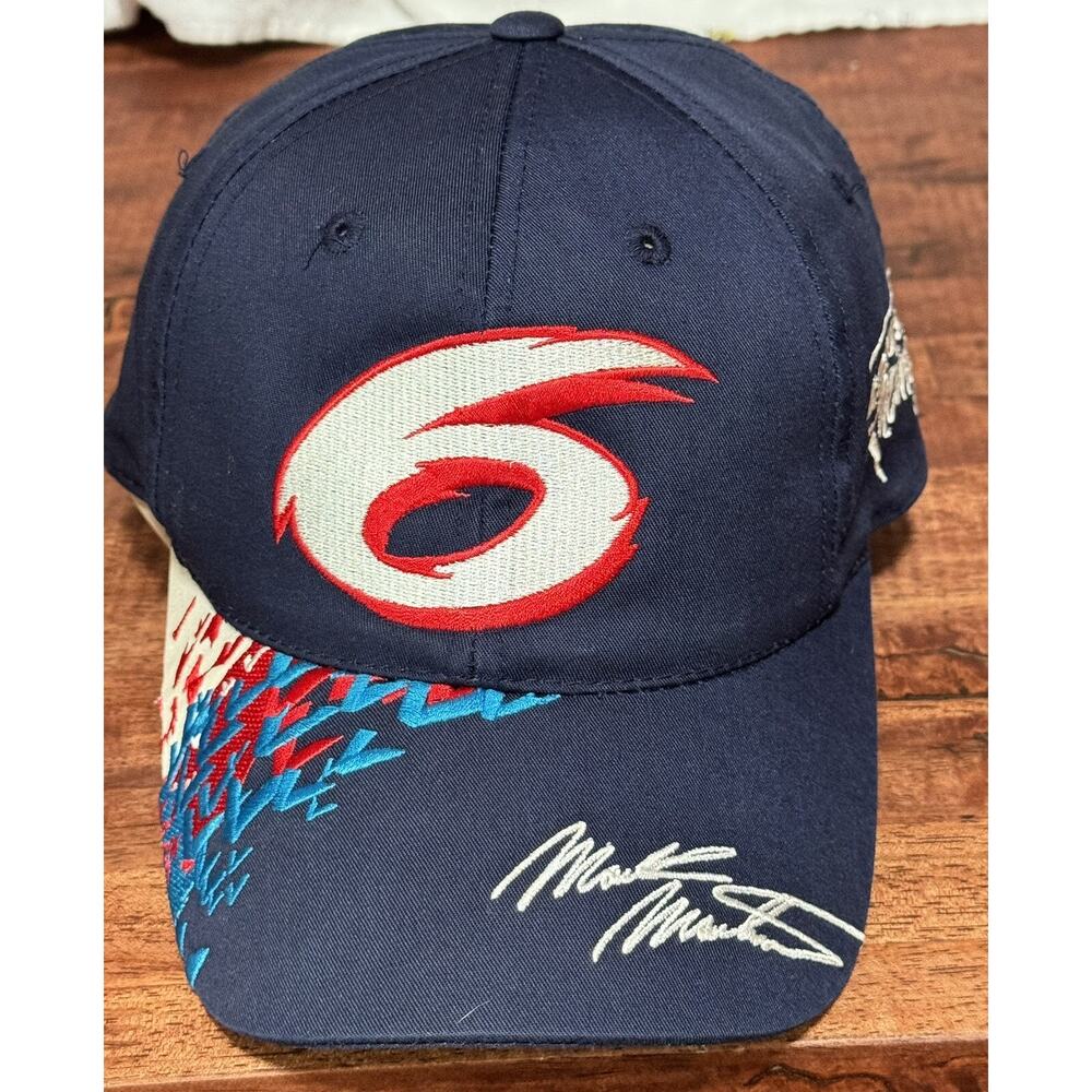 NASCAR Hat Cap Mark Martin Signature Big 6 Logo Roush Racing Valvoline Snapback